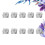Magnetic Snap Buttons Plum Blossom Style 10 pcs 6