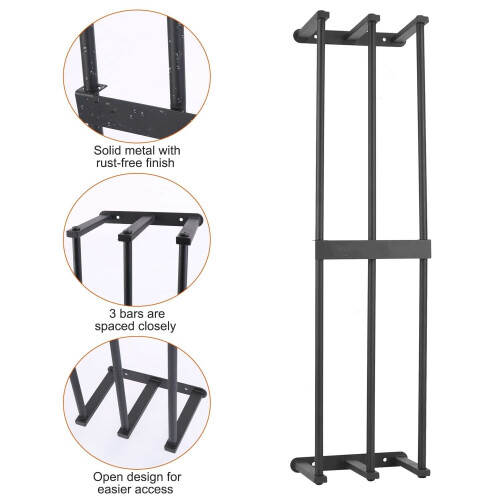 Wall Mounted Towel Rack for Bathroom, Holds Rolled Towels 2