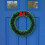 Christmas Wreath Plastic Green 25cm with Red Bow 3