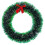 Christmas Wreath Plastic Green 25cm with Red Bow 6