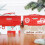 Christmas gift tin box with handle, 1 piece 4