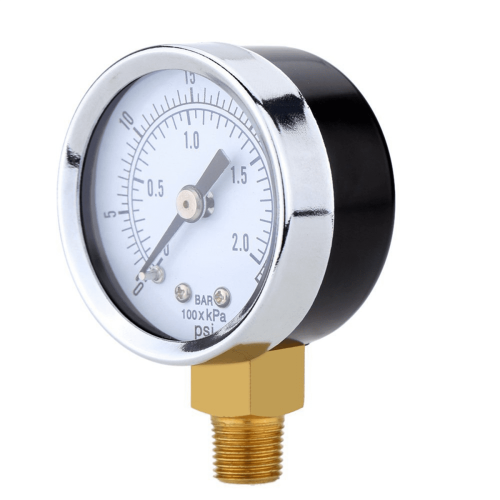 Pressure Gauge 0-30 PSI 0-2 Bar Dial Black 1