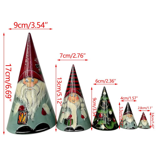Christmas nesting plastic dolls Santa Claus set 7 pieces 2