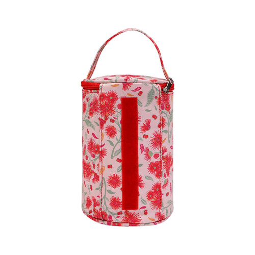Yarn Storage Bag Crochet Tote with Zipper Red 2