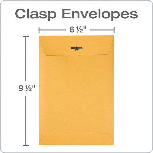 Clasp Envelopes Brown 6.5 x 9.5 Inch 100 Count 1