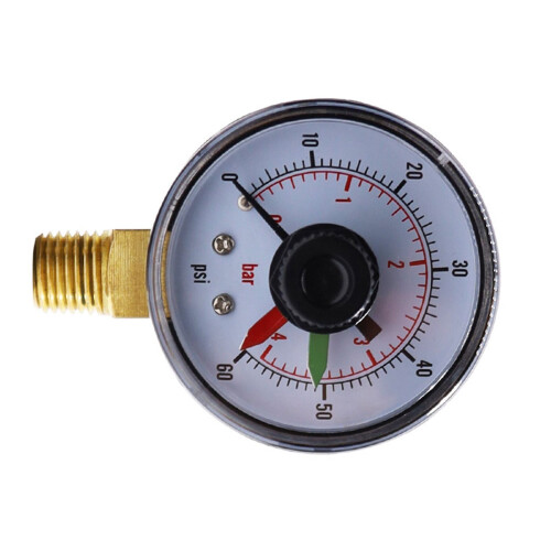 Pressure Gauge Dial Replacement 2 inch 1/4 NPT 0-60 PSI 1