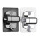 Wall-Mount Shower Head Holder with Hook Black Adjustable 4