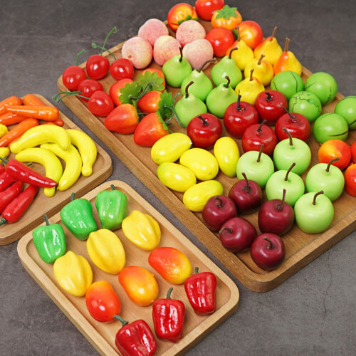 Homeer artificial fruit set 10-piece foam photo props 2