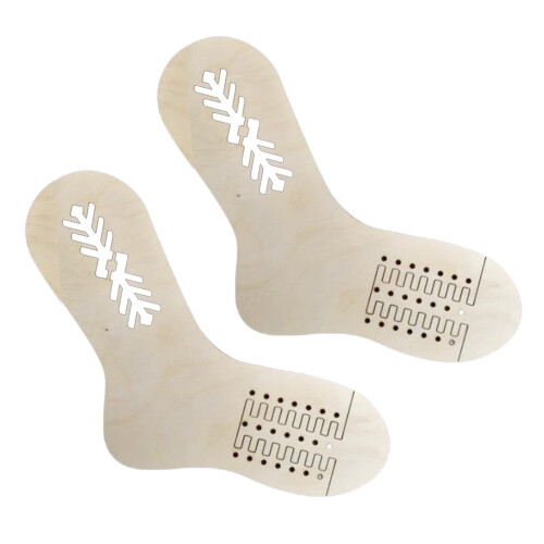 Wooden sock stretchers DIY craft tool pair 1