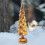Lighted Glass Christmas Tree Table Centerpiece Gold 8
