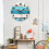 Beach Blue Wall Clock Silent Battery Operated 4