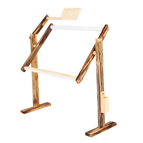 Solid Wood Rotating Table Shelf for Embroidery Stitch Holder 1