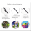 Bike Pump Universal Mini Track Pump 3 pcs 6