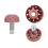 LOVEVER tire buffing wheel dome with rod 1 set 3