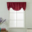 Burgundy window tier valance 1 panel height adjustable 2