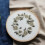Embroidery starter kit with pre-printed flower pattern 7