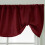 Burgundy window tier valance 1 panel height adjustable 4