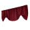 Burgundy window tier valance 1 panel height adjustable 8