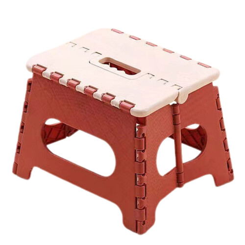 Folding Step Stool Gray 13" 300 lbs Non-Slip Handle 2