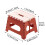 Folding Step Stool Gray 13" 300 lbs Non-Slip Handle 4