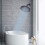 Black Round Rain Shower Head High Pressure 8 Inch 1