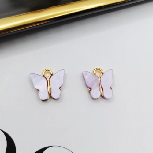 Butterfly Pendant Acrylic Purple 1 piece 1