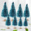 Miniature Artificial Christmas Trees Blue 8 pcs 6