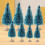 Miniature Artificial Christmas Trees Blue 8 pcs 7