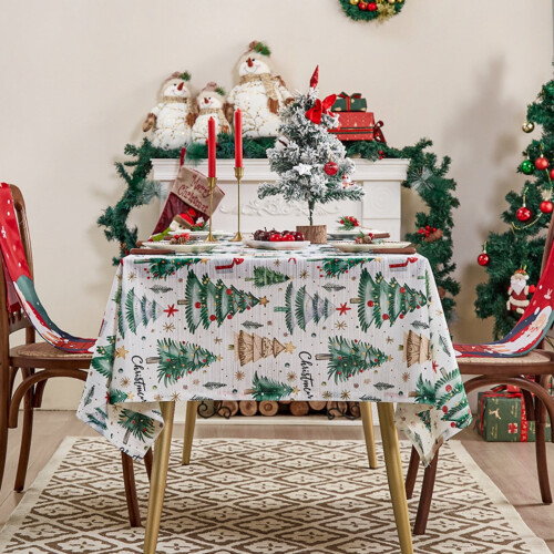 Christmas tablecloth winter snowman design 1 pack 1