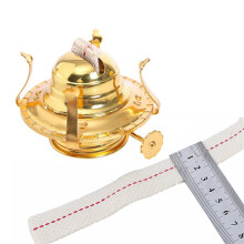 6 Pièces Brûleur de Lampe à Huile pour Lampes Pièces de Rechange de Lampes à Huile avec Collier de Réduction et Mèche de Lampe en Coton
