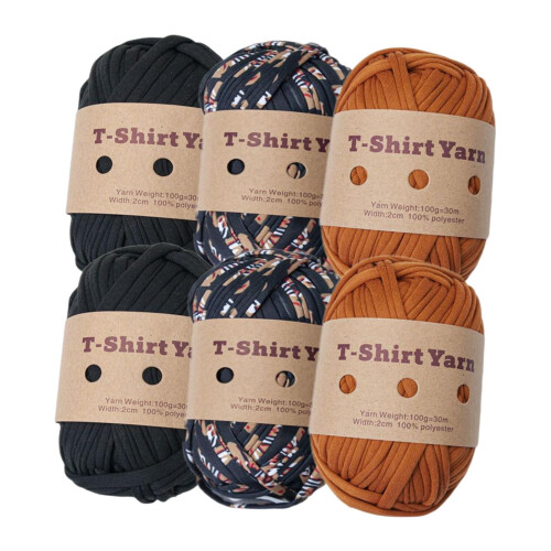 Knitting Yarn Chunky Spaghetti Yarn Set 6 Pieces 1