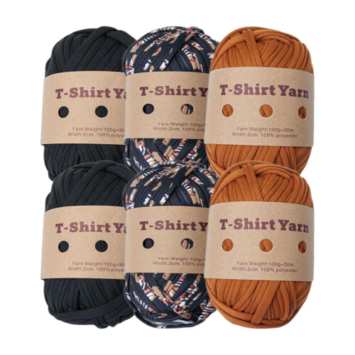 Knitting Yarn Chunky Spaghetti Yarn Set 6 Pieces 2