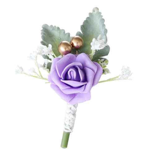 Artificial boutonniere for groom wedding party 1