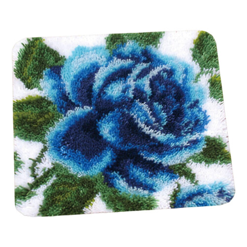 Latch Hook Rug Kit with Tools 18x18 Inches Flower Pattern 1