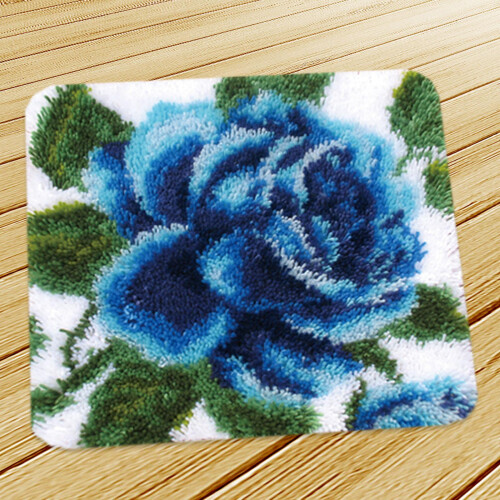 Latch Hook Rug Kit with Tools 18x18 Inches Flower Pattern 2