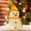Christmas LED snowman lawn light yellow 2