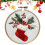 Christmas Cross Stitch Kit with Hoop Cloth Threads 3