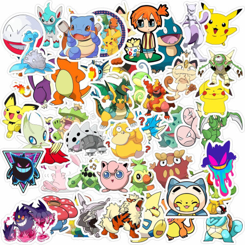 Pokemon vinyl stickers waterproof 50 pcs 2