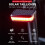 Solar Bicycle Rear Light USB Charging Waterproof 1pc 6