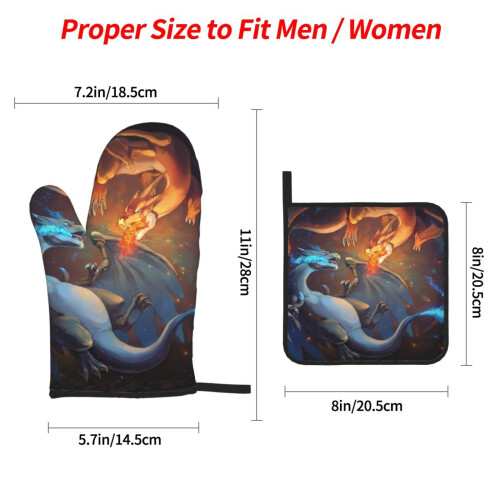 Pokemon oven mitts and pot holders set 4 pcs 2