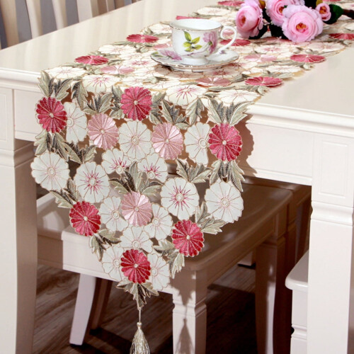 Rectangle Table Runner Lace Macrame 40x210cm 2