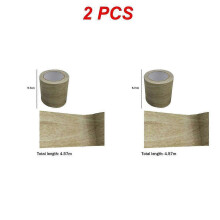 (2pcs Woodgrain Tape 6) 5M/Roll Realistic Wood Grain Repair Tapes Self Adhensive Furniture Renovation Skirting Line Floor Wall Sticker Home Decoration