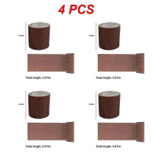 (4pcs Woodgrain Tape 2) 5M/Roll Realistic Wood Grain Repair Tapes Self Adhensive Furniture Renovation Skirting Line Floor Wall Sticker Home Decoration