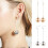 SUNRI disco ball earrings golden silver 1 set 6