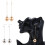 SUNRI disco ball earrings golden silver 1 set 5