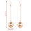 SUNRI disco ball earrings golden silver 1 set 7