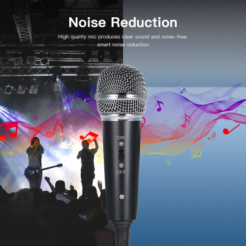 Wired Condenser Microphone 3.5mm Cardioid Studio Mic with 1