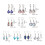 SUNRI teardrop crystal dangle earrings 16 pairs 4
