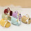 Faux Leather Handbag-Shaped Gift Bag with Ribbon Bow Handle 3