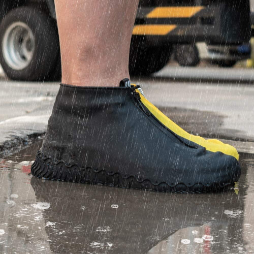 Waterproof Reusable Shoe Covers with Zipper 1 Pair 1